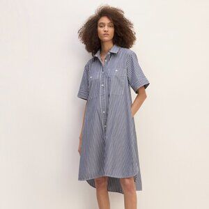 Everlane The Daytripper Shirtdress in Navy Stripe Size XS